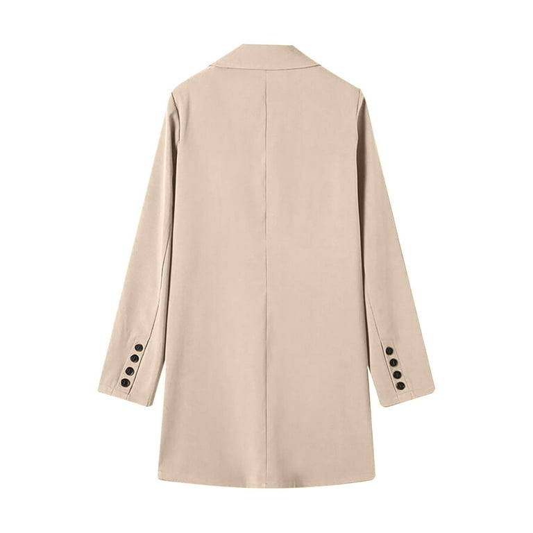 Wool Trench Coats for Women Winter Fall Fashion Notch Collar