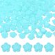 thumbnail image 1 of Perlas de Flor de Rosa de Acrílico Uxcell, 50 Pcs Perlas Espaciadoras de Flor de Rosa de Fondo Plano Coloridas con Agujero de 2mm para Hacer Collares y Pulseras de Manualidades, Azul Agua, 1 of 7