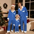 thumbnail image 6 of NMMUED Family Christmas Pajamas Matching Sets Family Pjs Matching Sets Satin Pajama Set Xmas Pjs Soft Pajamas Matching Xmas Pjs Matching Family Christmas Pajamas (Dad) Blue M, 6 of 7