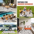thumbnail image 3 of Abstract Boho Outdoor Rug for Patio/Deck/Porch, Non-Slip Large Area Rug 5 x 8 Ft, Modern Fluid Lines Black Gray Texture Indoor Outdoor Rugs Washable Area Rugs, Reversible Camping Rug Carpet Runner, 3 of 8