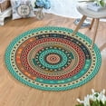 thumbnail image 1 of Round Rugs Vintage Round Rugs Machine Washable Round Rugs Floor Carpet Non-Slip Low Pile Round Rugs for Living Room Bedroom Dining Room Indoor(F,100 * 100CM), 1 of 6