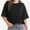 Black, variant on Women's Oversized Workout Cropped T Shirts Crew Neck Short Sleeve Casual Loose Summer Crop Tee Tops