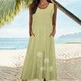 thumbnail image 2 of CHGBMOK Womens Sleeveless Maxi Dress Plus Size Flowy Summer Dresses Print Bohemian Dress for Beach with Pockets, 2 of 8