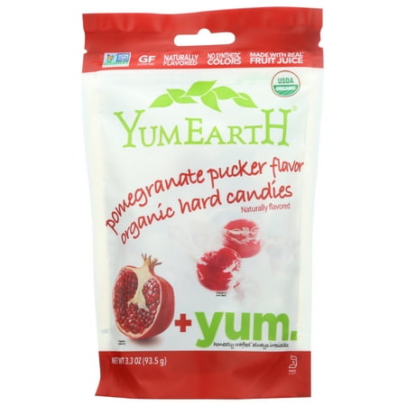 Yummy Earth Organic Candy Drops Pomegranate Pucker, 3.3 Oz