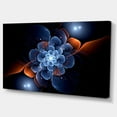 thumbnail image 2 of Fractal Flower with Orange Flame - Floral Canvas Art Print, 2 of 3