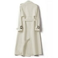 thumbnail image 4 of Mid-Length Trench Coat, British-Style Overcoat, Small-Size Long Jacket White 3Xl , Trench Coat, 4 of 4