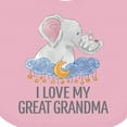 thumbnail image 4 of Inktastic I Love My Great Grandma Cute Elephants in Night Sky Boys or Girls Baby Bib, 4 of 4
