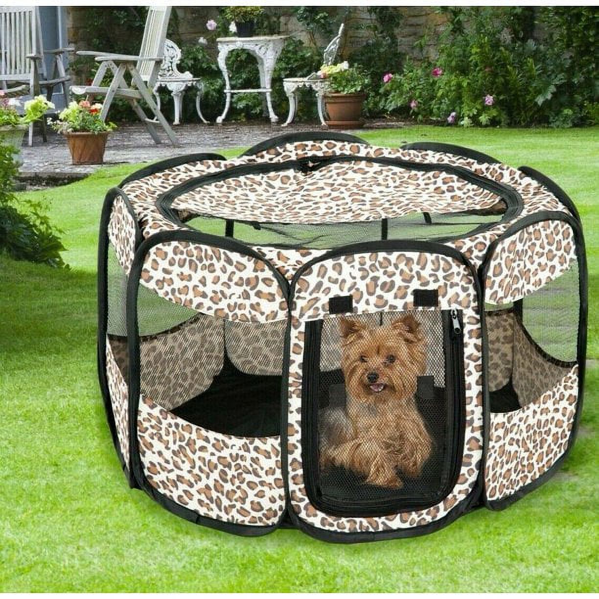 Pet Portable Foldable Play Pen Exercise Kennel Dogs Cats Indoor/outdoor tent Playpen with Pop up mesh cover