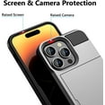 thumbnail image 5 of for iPhone 14 Pro Case Wallet Credit Card Holder ID Slot Sliding Door Hidden Pocket Men Women Anti-Scratch Dual Layer Hybrid Bumper Armor Protective Shell Back Cover for iPhone 14 Pro Silver, 5 of 14