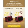 thumbnail image 4 of Reloj despertador Acedeck Loud para personas que duermen mucho, 115 dB, rojo, 4 of 8