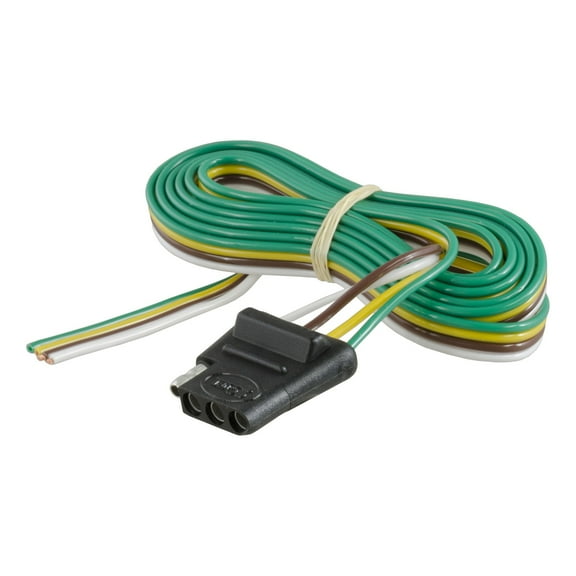 CURT 58044 Vehicle-Side 4-Pin Flat Trailer Wiring Harness with 60-Inch Wires