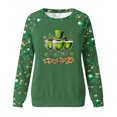 thumbnail image 4 of Kilaqueen St. Patrick's Day Sweatshirt for Women Shamrock Print Crew Neck Long Sleeve Pullover Tops Casual Comfy Loose Fit Holidy Vacation Tops, 4 of 5