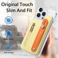 thumbnail image 6 of Back Wallet for iPhone 14 Plus Case with Card Holder, PU Leather RFID Blocking Card Slots Zipper Purse Case with Wristband, Magnetic Clasp Flip Stand Clear Durable Phone Cover, Yellow, 6 of 10