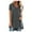 #7-Gray, variant on Pntutb Women Plus Size Print V Neck Short Sleeved Long T-Shirt Blouse