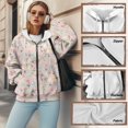 thumbnail image 6 of FOR U DESIGNS Easter Rabbit Hooded Jackets for Women Zip Up Oversized Hoodies Size S Long Sweatshirt Hoodie Jackets for Women with Zipper Down-Shoulder Collar Sportswear, 6 of 7
