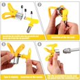 thumbnail image 3 of 4 Pieces Airless Paint Tool Set 11.8 Inch Extension Pole Rod with 517 Sprayer Tip and Nozzle Tip Guard Protector, 3 of 7