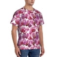 thumbnail image 2 of Bixox Men's Orchids Flowers Printed Short Sleeve Skinny Athletic T-Shirt, 2 of 6