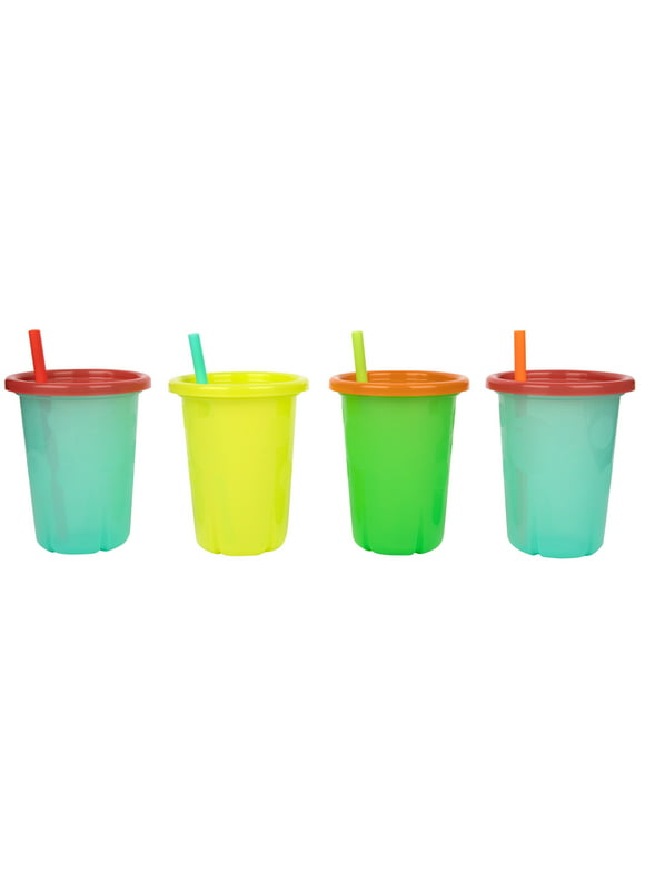 Take & Toss Straw Cups, 10 Oz Toddler Sippy Cups  4 Pack