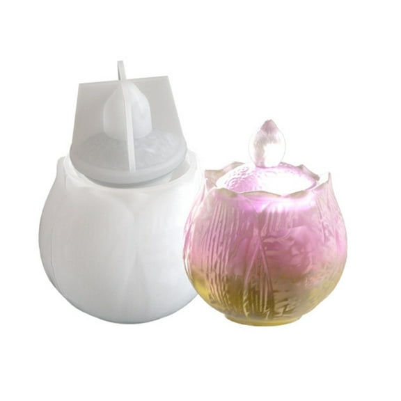 Large Silicone Storage Jar Mold Flower Vase Making Mould Epoxy Resin Molds for Jewelry Container and Home Decoration