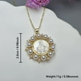 thumbnail image 4 of Pearl MOP Virgin Mary Medal 18K Gold Plated Necklace,Pearl Miraculous Medal Faith Necklace Women, 4 of 4
