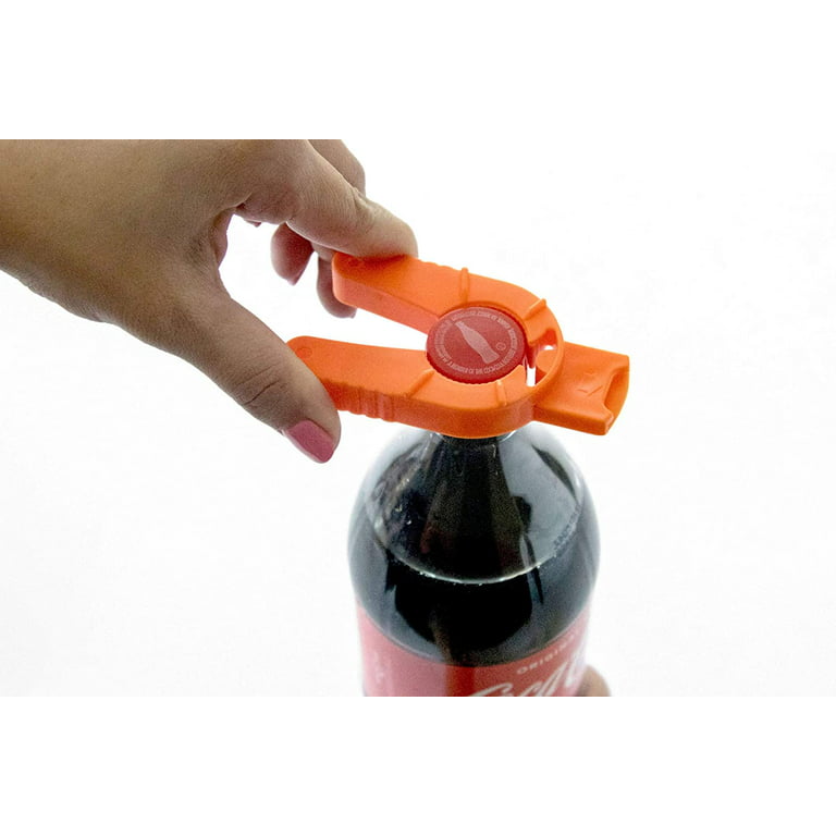 Foeses 2-Pack Multi Function Bottle Opener, for Weak Hands and Seniors with  Arthritis ,Effort-Saving Bottle Cap Grip, Bottle Squeeze Lids and Plastic  Grip ,Orange 