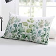 thumbnail image 5 of Green Eucalyptus Throw Pillow Cover 16 x 24 Inch Decorative Pillow Cover Botanical Garden Leaves Lumbar Pillowcase Seasonal Rectangle Cushion Case for Couch Sofa Bed Living Room, 5 of 7
