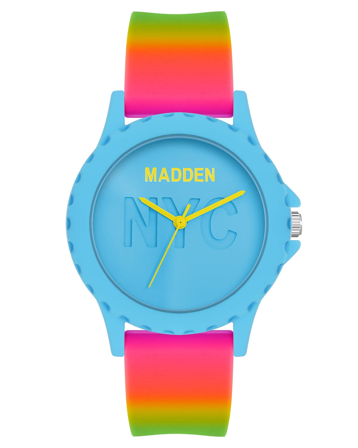Madden NYC Blue Rubberized Analog Watch