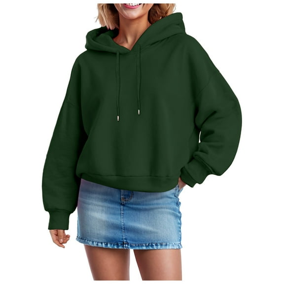 Xudanell Pullover Sweatshirts for Women Pullover Lightweight Sweatshirts Oversized Hoodies Long Sweatshirt Dark Green XXL