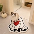 thumbnail image 4 of Thick Faux Wool Halloween Ghost Pet Doormat Non Slip Acrylic Entry Rug Dirt Trapping Door Mat for Muddy Pet Paws, 4 of 6