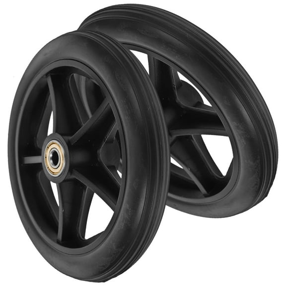 DINHEAROM 4Set Wheelchair Replacement Wheels 6 Inches Rubber Treads Stable Performance