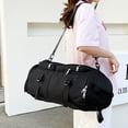 thumbnail image 4 of Large Capacity Travel Overnight Bag, Solid Color Zipper Duffel Bag, Multifunctional Weekender Bag, 4 of 5