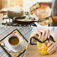 thumbnail image 4 of Fall Pumpkins Sunflowers Autumn Pattern Kitchen Oven Mitt and Pot Holder Sets 2 Pcs for Baking, Cooking and Grilling, Heat Resistant Up To 392 °F, 4 of 7