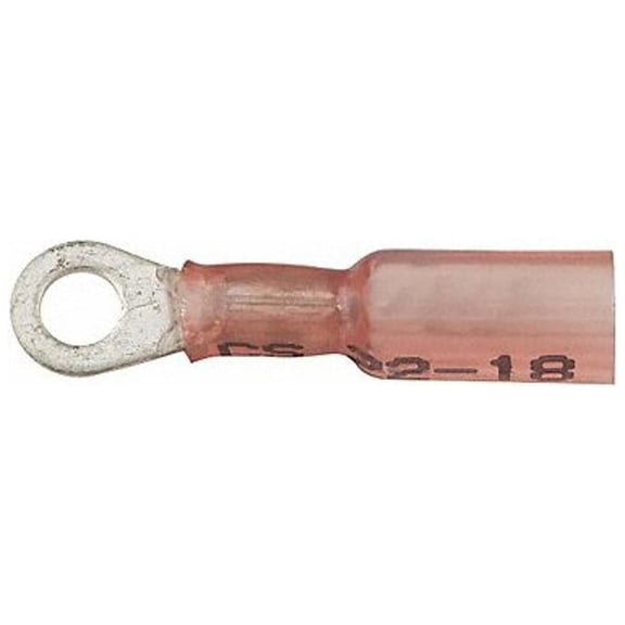 Velvac Ring Terminal,Red,22 AWG,18 AWG,PK10 37113