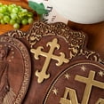 thumbnail image 5 of Miraculous Medal Medal of the Immaculate Conception - carefully carved wooden decoration for devout mothers and religious families, 5 of 5