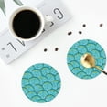 thumbnail image 5 of Disketp Beautiful Seashells Funny Coasters,6 Pcs Leather Coasters With Holder, Perfect Housewarming Hostess Gifts,Protect Furniture From Water Marks Scratch And Damage, 5 of 9