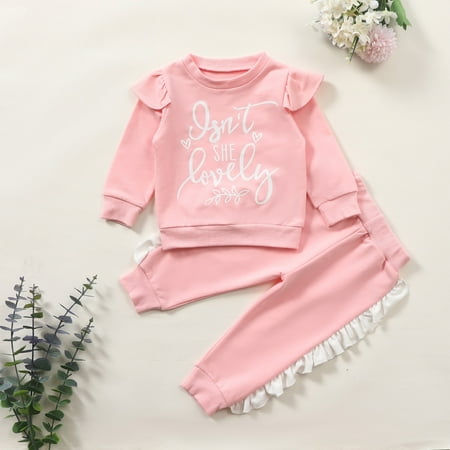 

Hunpta Newborn Infant Baby Girls Letter Printing Clothes Sweatshirt Pants Outfits Set
