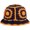 Navy Blue and Orange, variant on Crochet Hats for Women Cute Beanie with Sun Totem and Flared Brim Knit Bucket Hat for Summer Beach