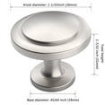 thumbnail image 6 of Furniware 10 Pack Cabinet Hardware Sturdy Knobs, Kitchen Door Brushed Satin Nickel Modern Solid Handles - 1-1/4 inch (30mm) Diameter, 6 of 7