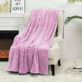 ONEFIND Lightweight Throw Blankets, Pink Throw Size Bed Blankets for