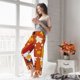 thumbnail image 5 of Fotbe Happy Thanksgiving Three Gnomes Pantalones de Pijama para Mujer, Pantalones de Dormir, Pantalones Pj con Cordón y Bolsillos-Large, 5 of 6