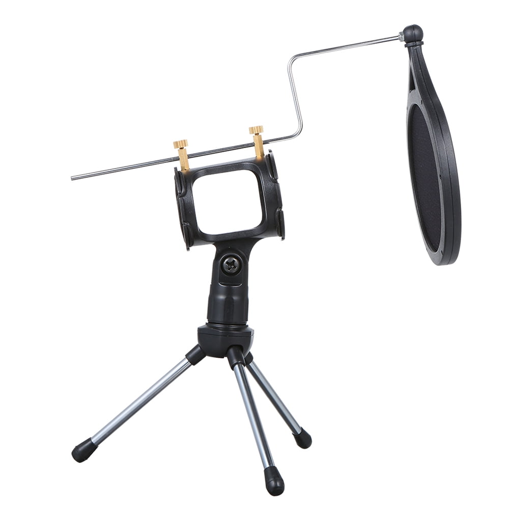OWSOO Wired Condenser Microphone Audio 3.5mm Studio Mic Vocal Recording KTV Karaoke Mic with Stand for PC Phone