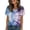 Purple #B, variant on Short Sleeve Tops Women Plus Size Tie Dye T-Shirts Crewneck Loose Fit Casual Summer Base Graphic Tee Shirt (XL, Green #H)