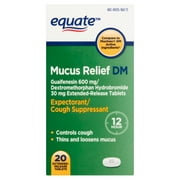 Equate Mucus Relief DM Extended Release Tablets, 20 Count