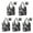 Dark Halloween Ghosts, variant on 5 Pack Foldable Shopping Bag,Dark Purple Halloween Ghosts with Boo Reusable Grocery Bags with Pockets,Large Reusable Tote Bags with Handles Waterproof & Lightweight