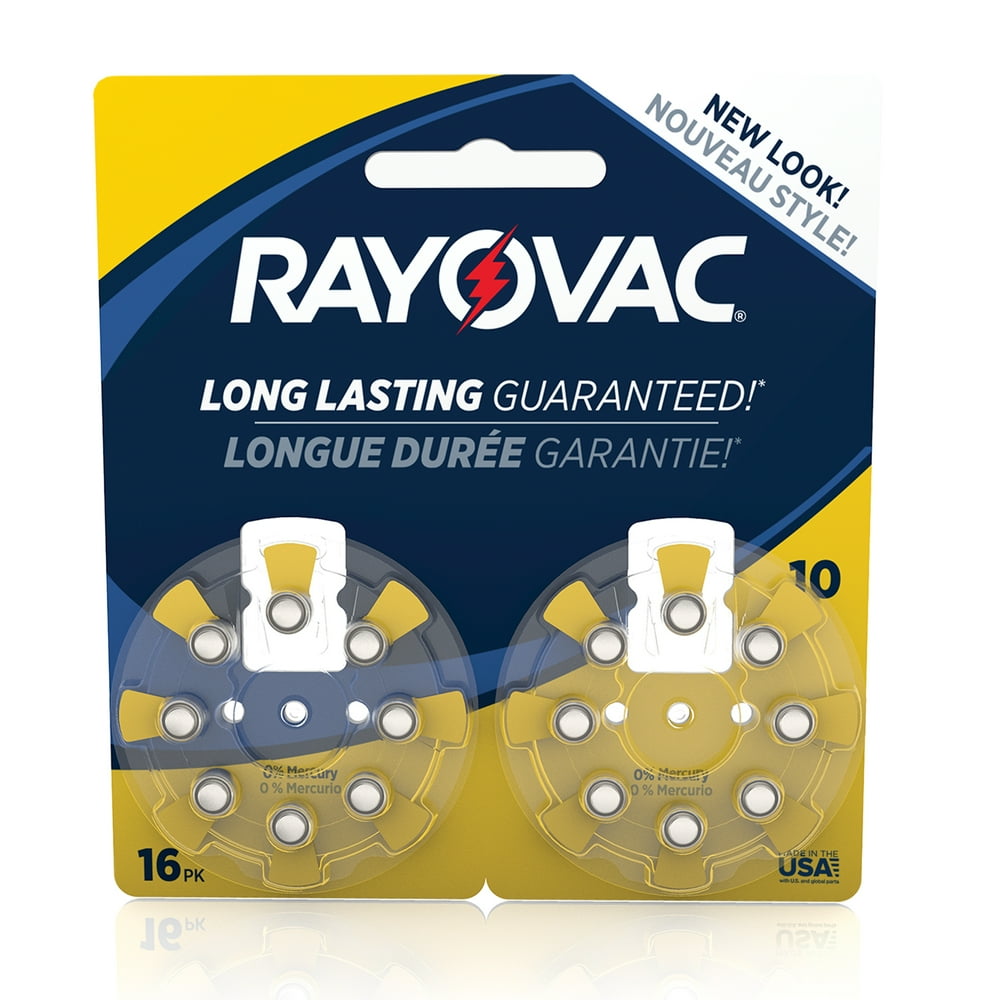 Rayovac Size 10 Hearing Aid Batteries, 16Pack L10ZA16ZMB Walmart