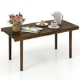 thumbnail image 1 of Topbuy 39 x 18 Inch Coffee Table Rustic Farmhouse Style Solid Wood Cocktail Table with Slatted Tabletop, 1 of 7