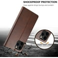 thumbnail image 6 of Case for iPhone 12 / iPhone 12 Pro, PU Leather Wallet Folio Flip Magnetic Buckle Slim Back Cover Built-in Card Holder Slot and Stand for iPhone 12 / iPhone 12 Pro 6.1 Inch (Brown), 6 of 14