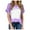 Purple, variant on Leesechin Women Cute T Shirt Juniors Graphic Tops