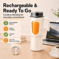 thumbnail image 3 of STARBIAO Portable Blender 19.6 oz Personal Juicer Cup, USB-C Rechargeable Mini Blender for Shakes & Smoothies, 12-Blade Stainless Steel, 4 Modes, Digital Display, Self-Cleaning, Beige, 3 of 13