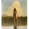 thumbnail image 2 of Wyeth, Newell 26x29 Black Ornate Wood Framed with Double Matting Museum Art Print Titled - Moods-Summer, 2 of 4